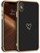 GUAGUA Handyhülle für iPhone XS Max Hülle Cute Herz Muster Galvanisierte Kameraschutz Stoßfeste Silikonhülle Weich TPU Silikon Schutzhülle Dünn Silikon case für iPhone XS Max (6,5 Zoll), Schwarz