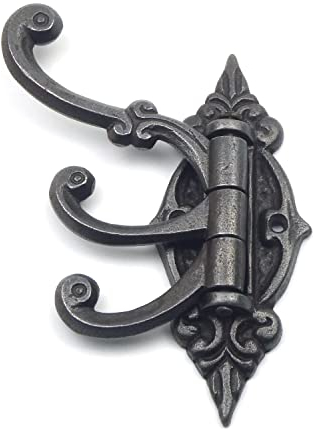 Antique Iron Triple Swivel Hat and Coat Hook