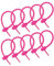 sourcing map 30 Stück Wiederverwendbare Reißverschlüsse 6Zoll Silikon Krawatten Taschenclips Allzweck Silikon Kabelbinder Brotkrawatte Haushalts Verdrehen Krawatten Wiederverwendbare Fuchsia