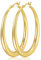 LOUMILEO Gold-Creolen für Damen, 14 Karat echt vergoldet, große Gold-Creolen, hypoallergen, große Creolen, leicht, dick, Gold-Creolen für Damen und Mädchen 50mm