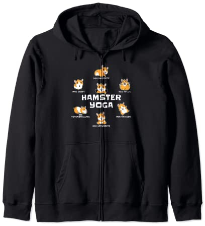 Hamster Yoga Positionen Kapuzenjacke