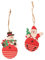 Operitacx Christbaumschmuck 2 Stück Holzanhänger Krippendekoration Weihnachtsmann-Ornament Dekorationen Geschenkanhänger Mit Juteschnüren Rustikale -Namensschilder Schneemann