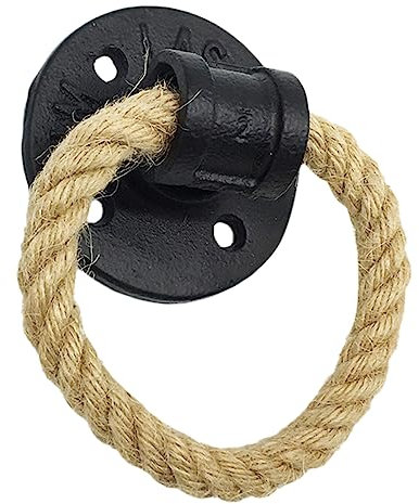 OSALADI 1 Pz Anello Di Tiraggio Corda Maniglie Per Mobili Anello Maniglia Per Porta In Corda Di Metallo Rustico Anello Di Caduta Retro Da Armadio Perlato Ferro