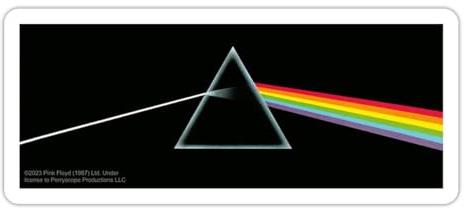 Spreadshirt Pink Floyd Prism Sticker, max. 10 x 10 cm, 10 x 10 cm, Mattweiß