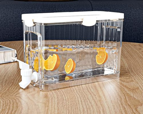 ZNZNANG Distributore di acqua del secchio del succo 3.5L, Secchio di acqua fredda della bevanda del frigorifero, Distributori di bevande ghiacciate, Porta bevande con rubinetto, Distributore bibite