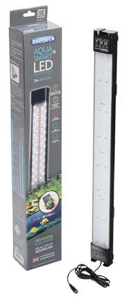 Interpet Aqua Smart LED 24 W, verstellbar, 59–80 cm, Aquarium-Licht, Bluetooth oder manuelle Steuerung, Multi-Fit-Optionen, für Süß- und Salzwasser