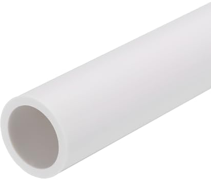 QUARKZMAN PVC Rigido Rotondo Tubo 19,4mm(3/4) ID 25mm(1) OD 350mm Bianco Alto Impatto per Acqua Tubo Artigianato Cavo Manicotto