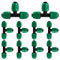 VooGenzek 10 Piezas 16mm Accesorios de Riego por Goteo, Conectores en T con Púas, Tubería de Goteo Conectores de Púas, Adaptador de Riego por Goteo, para Césped, Jardín (Verde)