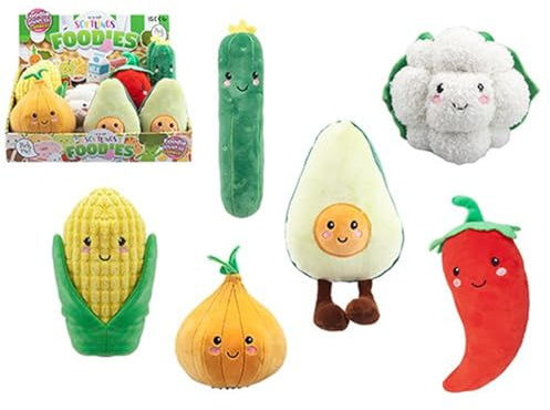 Verschiedene Designs Salat & Vegi Mates Plüschtier – 16 cm – weiches, kuscheliges & pädagogisches Gemüse für Kleinkinder & Vorschüler (1 Stück)