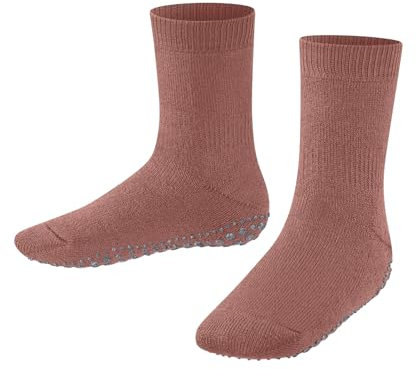FALKE Catspads K Hp cotone lana con suola in gomma 1 paio, Calze da casa Unisex - Bambini, Rosa Wild Rose 8803, 19/22 EU