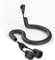 Schutzkontakt Spiralverlängerung, AOUOO 2 Schuko Sockets, 2M Schutzkontakt Spiralleitung, PVC Schuko Verlängerungskabel, dehnbar von 0,6m bis 2 m Max, 230V/16A, IP20, Schwarz
