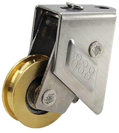 Polea de Ventana de Acero y plástico for Puerta corredera, aleación de Aluminio, Rueda de latón, rodamiento de Rodillos silenciado, Hardware for el hogar, Tipo 888(Size:4PCS)