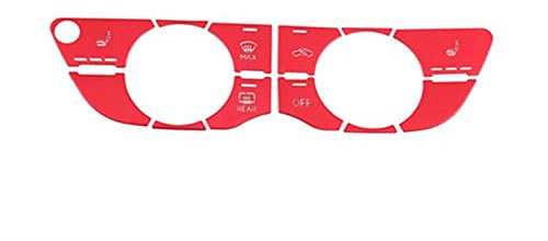 Auto Innenraum Knopf Aufkleber Sitzheizung Reparatur Aufkleber Dekorative Aufkleber Für A4 B9 Q5 Q5L 2020 2021 auto schalter dekoration(Color:Red)