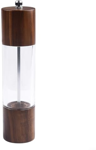 Zoegneer Zylindrisches Mahlwerk aus Akazienholz, Gewürzmühle, Gadget für perfekt gemahlenes Salz und Pfeffer (15,2 cm)