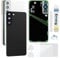 Enkeig Vetro posteriore Sostituzione per Samsung Galaxy S22+ Plus 5G S906 Back Cover copribatteria + Kit di Riparazione(Nero)