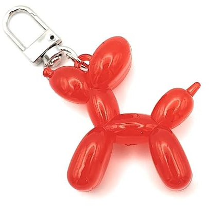 4Trails Porte-clés mignon en forme de ballon de dessin animé Kawaii – Parfait pour les sacs, sacs à dos et clés porte-bonheur, Rouge, taille unique