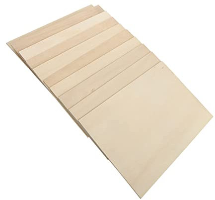LALAFINA 10 Stück Lindensperrholz Brandmalerei-zubehör Unbehandelte Holzstücke 300 X 200 X 3 Mm Dicke Sperrholzplatten Zum Basteln Bemalen Holzplatten