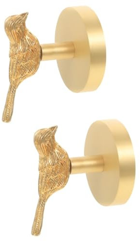 KITANDOVE Lot De 2 Décoratifs En Laiton Pour Vêtements D'oiseaux Cintres Polyvalents Porte-manteaux Muraux Pour Salon Entrée