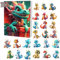 Drachen Adventskalender 2024, 24 Tage Weihnachts Countdown Kalender, 2D-Drachen-Anhänger-Countdown-Kalender Für Weihnachtsgeschenke,Drachen Countdown Kalender Geschenke Für Kinder