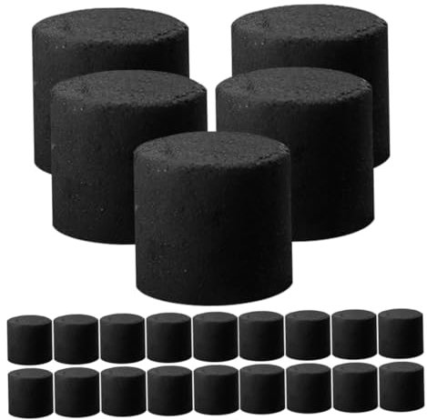 Cabilock 25stücke Teiliges Handwärmer Holzkohle Tabletten Langanhaltende Brenndauer Kompakt Und Tragbar Geeignet Für Feuerstellen Räuchergefäße Und Outdoor-aktivitäten Wie Camping Und Garte