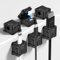 6 Pack Magnetic Cable Clips [Cable Smooth Adjustable] Cord Holder,Under Desk Cable Management,Kailfee Adhesive Wire Holder Keeper Organizer for Home | Office | Car | Desk | Nightstand | Strong Magnet