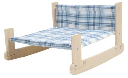 Dioche Weiches, Bequemes Katzen-Hängemattenbett, Abnehmbares, Erhöhtes Hunde-Haustier-Hängemattenbett, Strandkorb für den Innen- und Außenbereich