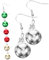 COLLBATH 4 Paar Weihnachtsglocken Ohrringe Glitzernde Weihnachtskugel Ohranhänger Festliche Party Ornamente Für Die Weihnachtszeit