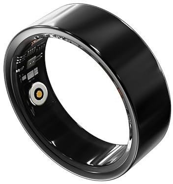 Smart Health Monitoring Ring with 25 GPS sports, 130 Activity Tracking, Sleep Analysis, Heart Rate Monitor, Black (Size 12)