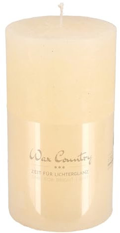 VOSTEEN 8X Stumpenkerze 150/70mm Ø Creme - Kerzen Lange Brenndauer durchgefärbt und mit Brandschutz - Blockkerzen Taufkerze Rohling