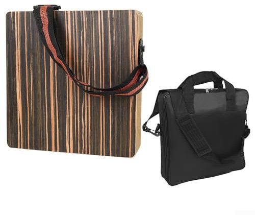 Reisefreundliche Cajon-Trommel, einzigartiger Buzz-Effekt, inklusive Tragetasche für einfachen Transport und Musik (CAJON+BAG)