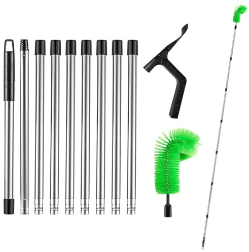 Aartner Gutter Cleaner Telescopic Roof Gutter Cleaning Tools Kit hedgehog gutter brush,Gutter Cleaning Tools with 9-Section from Gardens Ditches Villas Townhouses