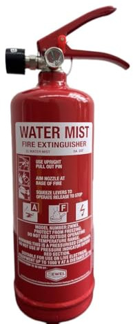 Jewel Fire Group 2L Water Mist Fire Extinguisher | 8A 8B 25F, Kitemarked, Multi-Purpose Protection, Kitchen, Home, Office and Electrical Risks