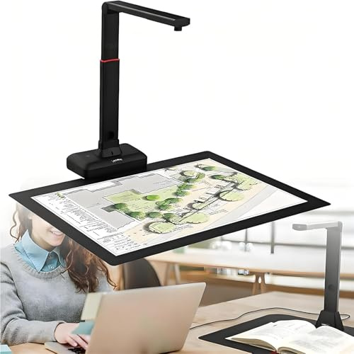 S21 Scanner per Documenti A2 Da 23 Mp, Ad Alta Risoluzione, Formato A2/A3, Con Appiattimento Automatico E Rimozione Delle Impronte Digitali, Per Libri, Documenti, Mappe