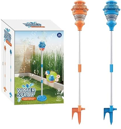 Machine À Bulles Automatique pour Et Extérieur 92cm, Alimentée par Piles, avec Lumières Et Sons, Jouet pour Enfant, Idéale pour Plage, Jardin, Parcs Et Fêtes