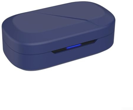 Tragetasche für ROG Open Wireless Earbuds Case für robuste ABS Schale Kratzfest Mehrfarbig Aufbewahrungstasche Olive 12x4x6cm(Dark Blue)