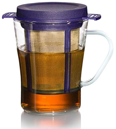 finum TEA GLASS SYSTEM 200 ml (8 Oz), Glas mit Dauerfilter (6 Schachteln)