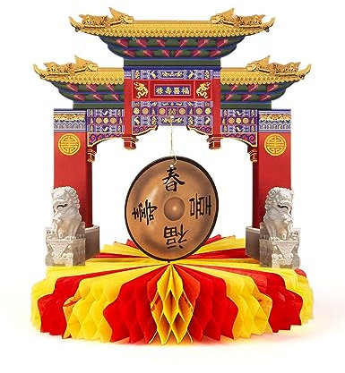 léopard 50302 Gong asiatique Table, 22,9 cm