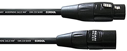 CORDIAL CABLES Câble micro XLR 50 cm CÂBLES MICROPHONE Essentials Symétrique Rean Silver