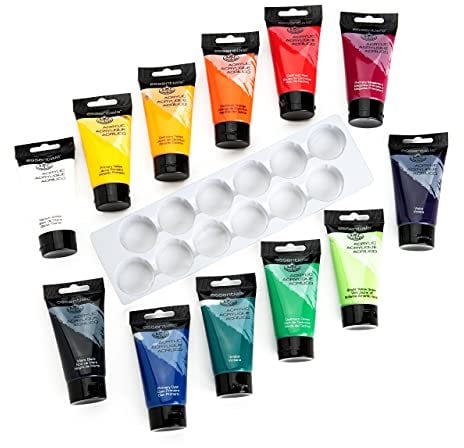 Royal & Langnickel ACR75-12 Assortiment de 12 Tubes de peinture acrylique 12 x 75 ml