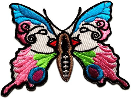 Catch the Patch Schmetterling - (Größe: 8,3 x 6,5 cm) Aufnäher, Bügelbilder, Aufbügler, Applikationen, Patches, Sticker zum Aufbügeln oder Aufnähen – für Kleidung, Taschen, Jacken