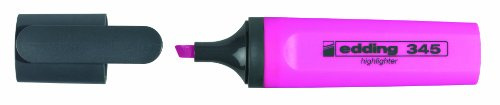 edding 345 Textmarker - pink - 10 Highlighter - Keilspitze 2-5 mm - ideal für leuchtende Markierungen und Hervorhebung von Textpassagen und Notizen