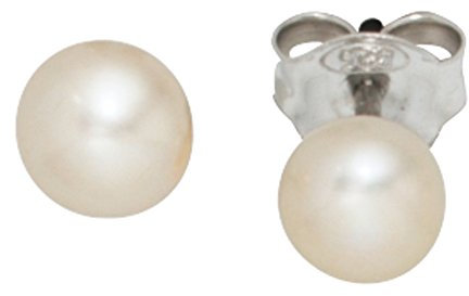 Jobo Damen Ohrstecker 925 Sterling Silber 2 Süßwasser Perlen Ohrringe Perlenohrstecker