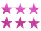 12 Hot Pink Fabric Glitter 2 Inch 50mm Stars Iron-On