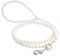 Cdycam 120cm 4ft Custom Pearls Beaded Pet Dog Cat Training Walking Leash Lead Leashes Toy,White