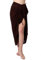 Ciffre Pareo Sarong Tuch Damen Herren - Wickelrock Strand - Strandtuch Blickdicht als Wickeltuch oder Handtuchkleid und Wickelkleid Unisex Frauen und Männer - mit Schnalle einfarbig Braun