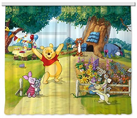Gardine/Vorhang FCS xl 4309 Kinderzimmer Disney Winnie The Pooh, 180 x 160 cm