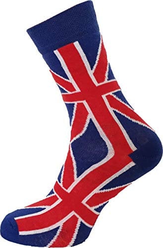 Damen-Socken, Union Jack-Design, Baumwolle, Gr. 37-42, blau, 39-46