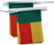 AZ FLAG - Fahnenkette Benin 6 Meter Mit 20 Flaggen - 21x14 cm - Beninische Girlande Flaggenkette 14 x 21 Cm