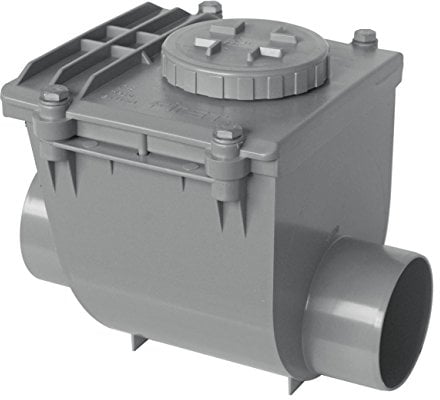 First Plast nrc100g Soupape anti-retour en pVC à scellement, gris, diamètre 100 mm