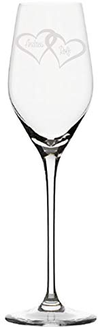 Sekt- Champagner-Glas Sekt-Flöte Sekt-Kelch mit Ihrer Wunsch-Gravur nicht nur mit Name und Datum graviert, Glas: :Champagnerglas
